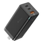 Baseus GaN Quick Travel Charger Type-C + Type-C + USB 65W (CN) - melns