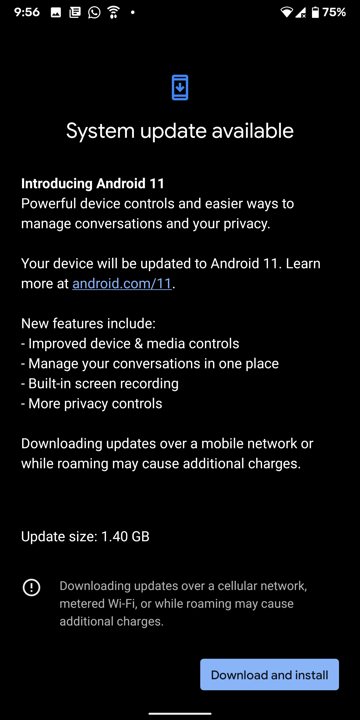 Google Pixel Android 11 Ùraich na h-Innseachan