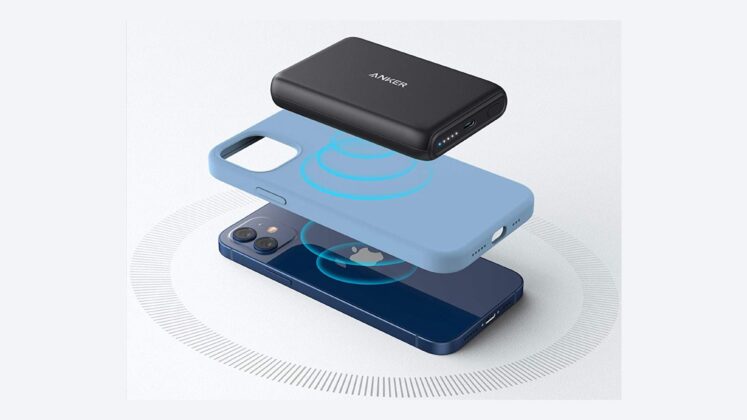 Banco de enerxía sen fíos Anker PowerCore Magnetic 5K Apple MagSafe 04