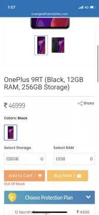 OnePlus 9RT Sangeetha Cep Telefonları listesi_2