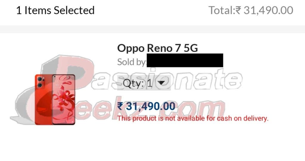 ਭਾਰਤ ਰਿਟੇਲਰ ਸੂਚੀ ਵਿੱਚ Oppo Reno 7 5G ਦੀ ਕੀਮਤ