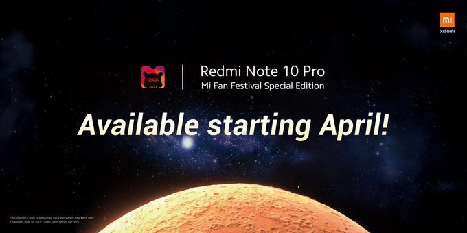 מהדורה מיוחדת של פסטיבל האוהדים Redmi Note 10 Pro Mi