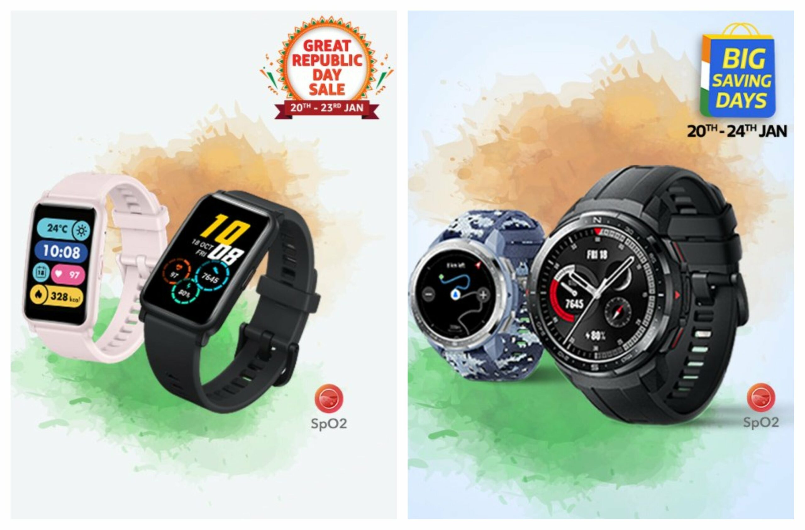 HONOR Watch ES GS Pro Sale Discount Sale Offer Republic Day 2021 India