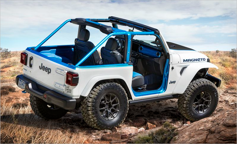 Jeep enthüllt das elektrische Konzeptauto Wrangler Magneto mit Schaltgetriebe