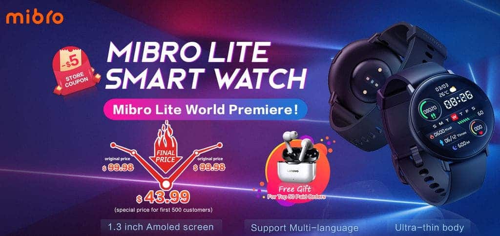 בכורה עולמית של Mibro Lite - הנחות במכירות