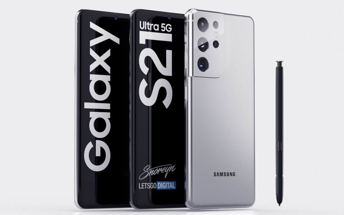 Samsung Galaxy S21 Ultra 5G rendern von Letsgodigital