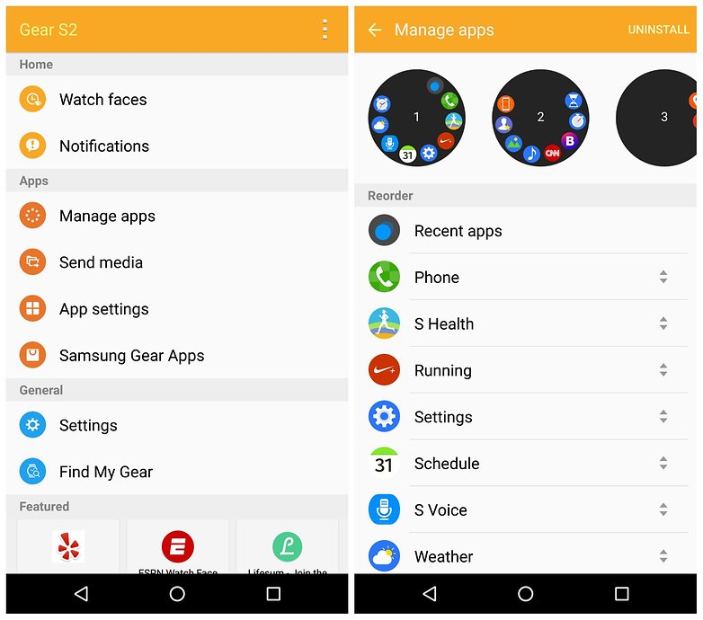 Samsung Gear S2 Android app 1