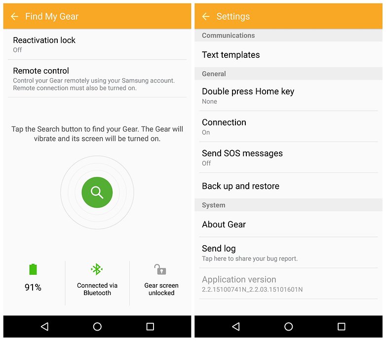 Aplicativo Samsung Gear S2 para Android 4