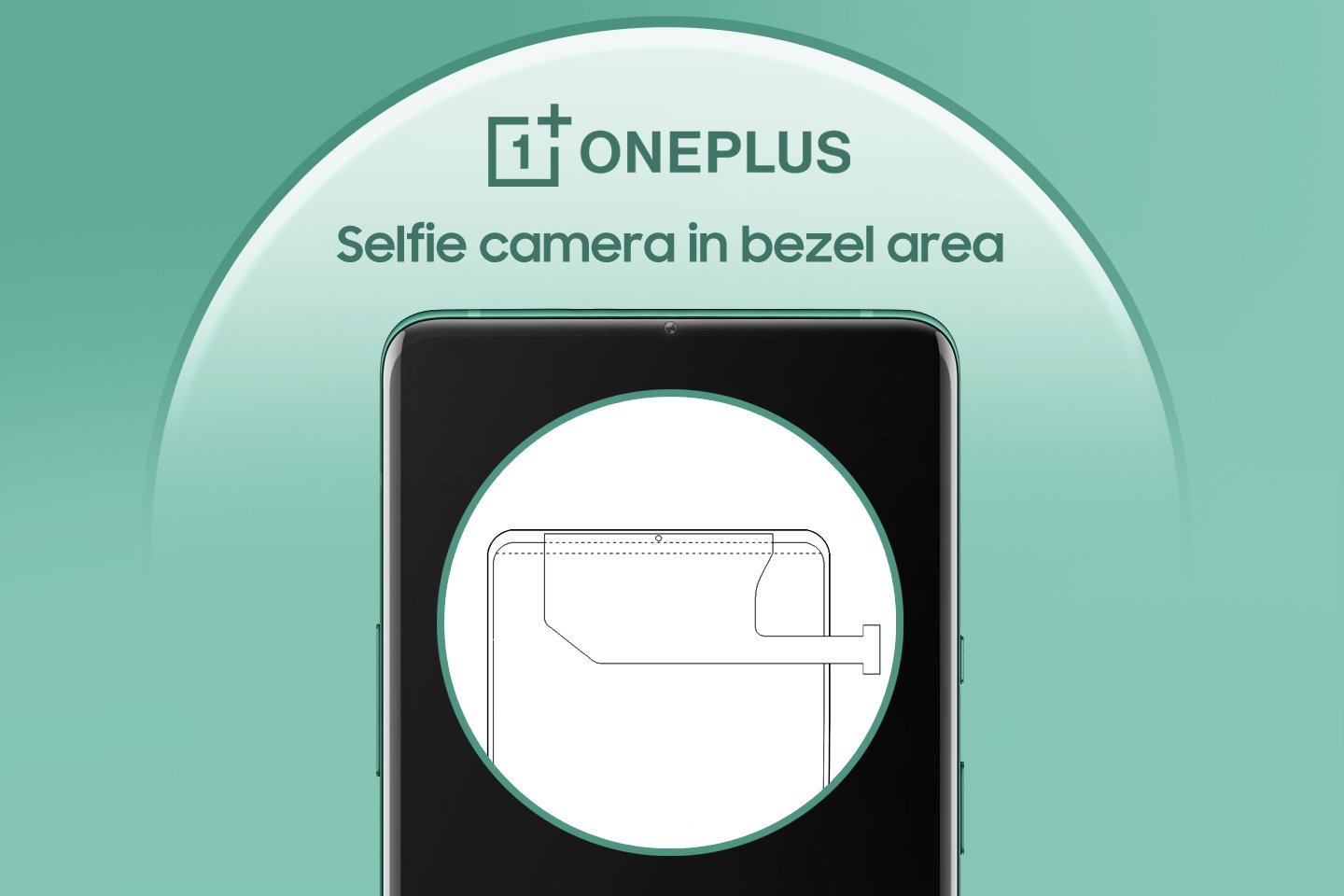 OnePlus Bezel Seflie ကင်မရာစမတ်ဖုန်းဒီဇိုင်းမူပိုင်ခွင့်