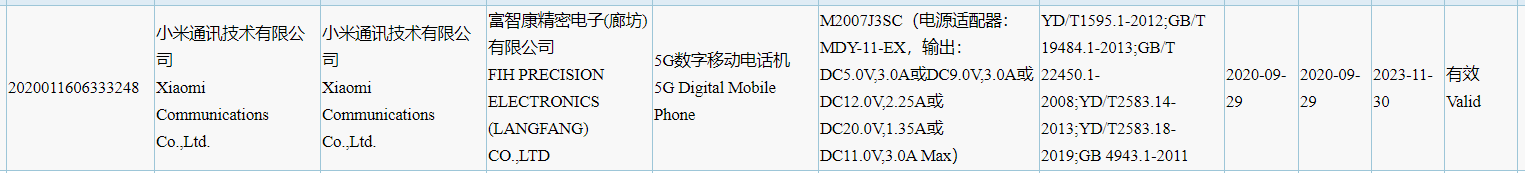 Xiaomi M2007J3SC 3C