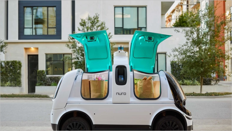 Nuro robot delivery cars