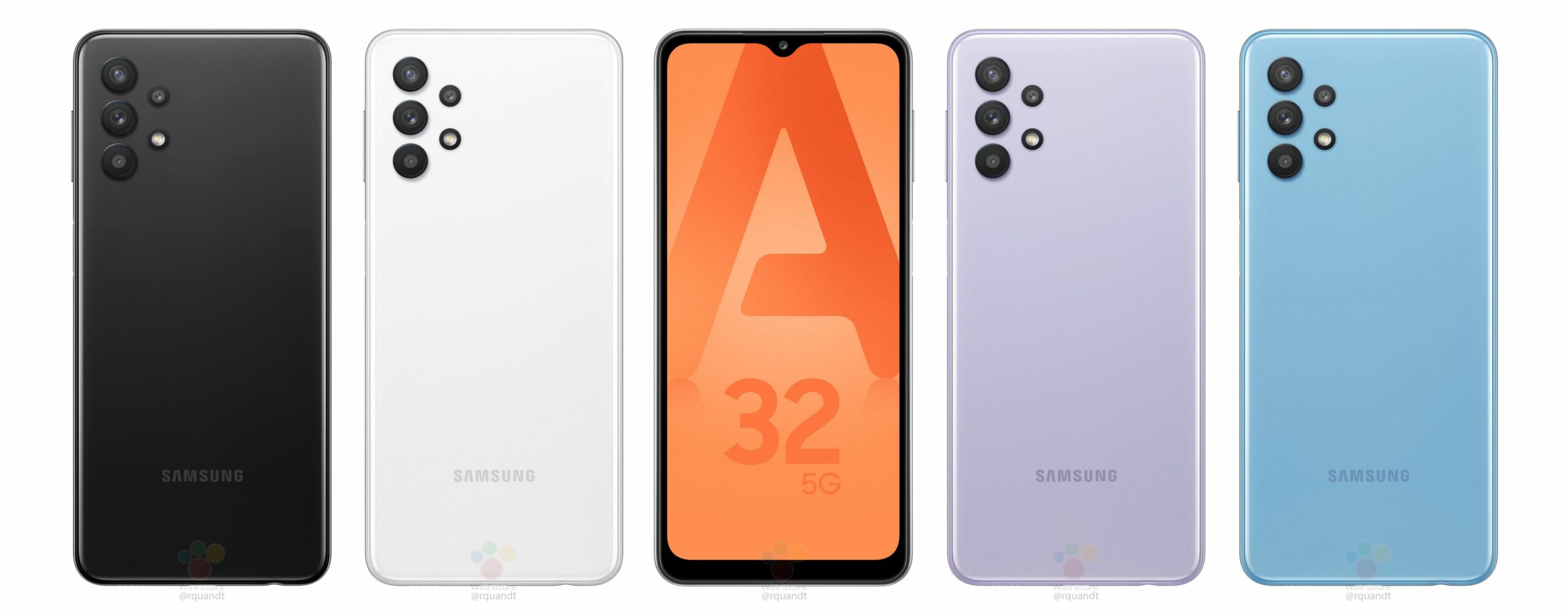 Samsung Galaxy A32 5G წინა და უკანა