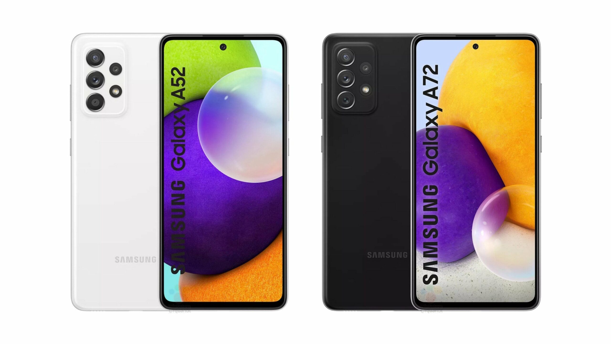 I-Samsung Galaxy A52 A72 Nikeza Ukuvuza