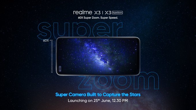 Realme X3 SuperZoom June 25 India launch