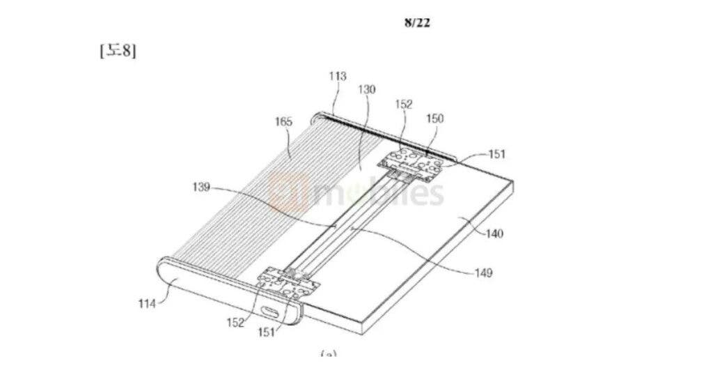 Samsungi lükand, kokkupandava ekraaniga telefon patent_7