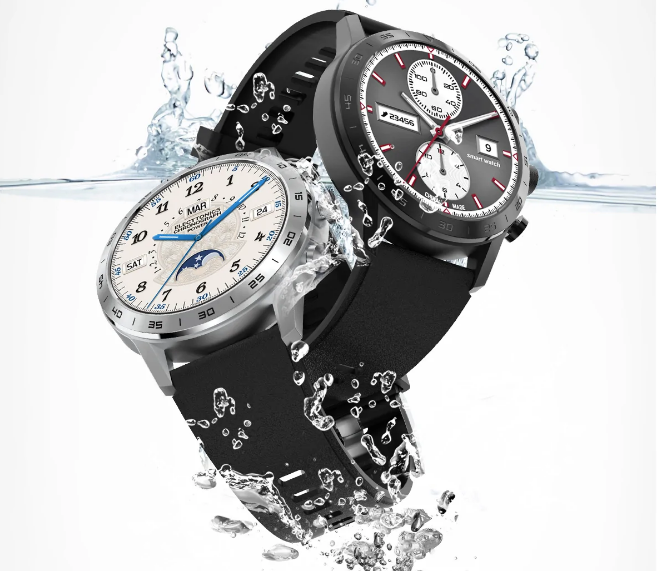 DT NO.1 DT70 is een smartwatch met een behuizing van aluminiumlegering, gemaakt in een sportieve zakelijke stijl