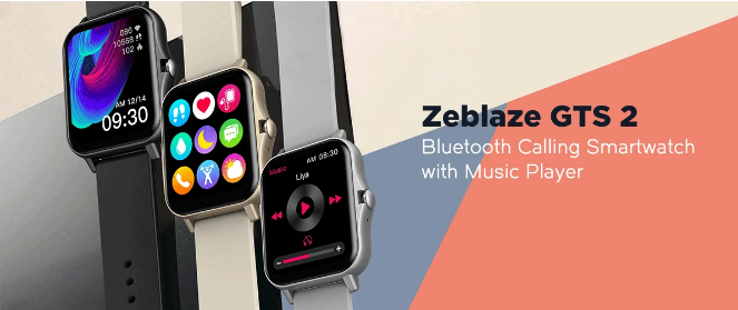 O relógio inteligente Zeblaze GTS 2 possui um microfone e alto-falante integrados.