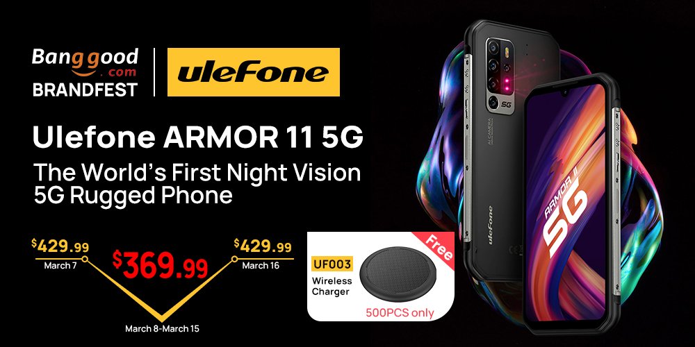 Ulefone Armor 11 5G начинает продаваться по цене 369,99 долларов