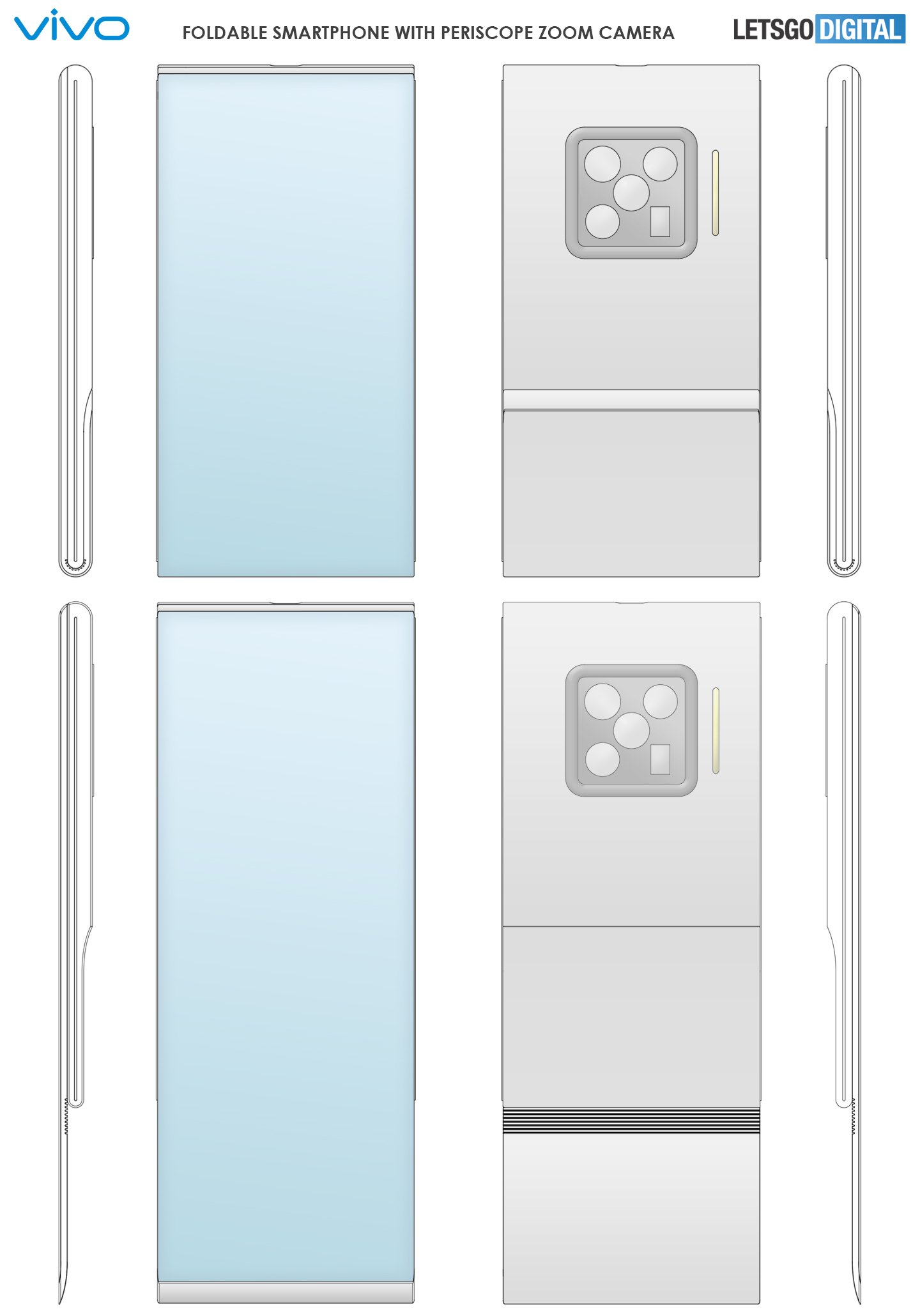 i-vivo foldable Smartphone Elongated Display Patent
