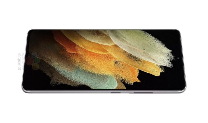 Samsung Galaxy S21 Ultra Phantom Black displeja renderēšanas noplūde