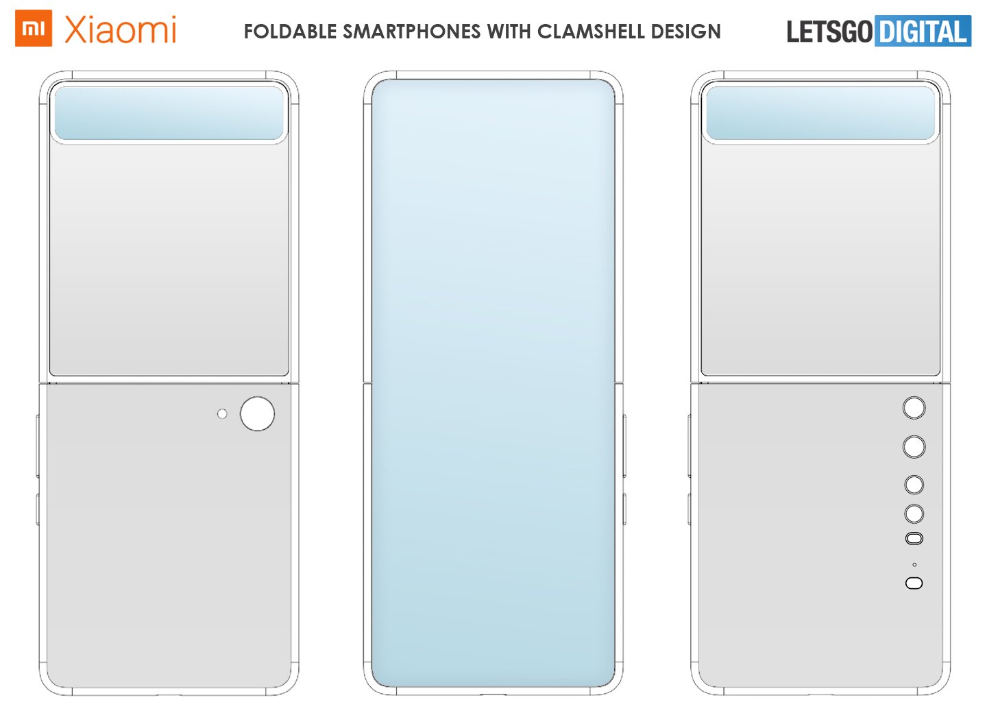 Xiaomi Clamshell Foldable Smartphone Design Patent 01